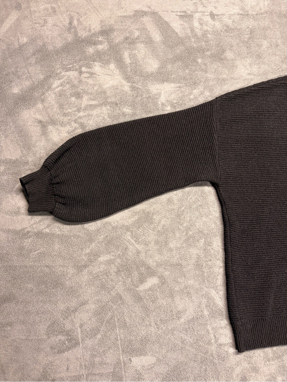 Relaxed Ribbed Crewneck Sweater in Charcoal - Picture 3 of 6